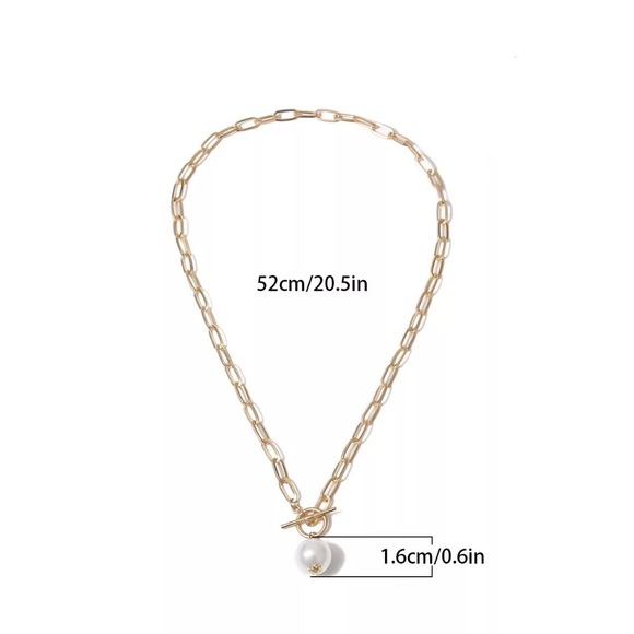 3/$30 💛 Faux Pearl Chain Necklace - Picture 7 of 7